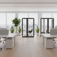 UNIBOOTH Cabines d'intimité insonorisées mobiles à structure en aluminium durable, design moderne, installation rapide, personnalisables pour l'intérieur