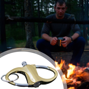 Encendedor de metal al por mayor con llavero, encendedor de chispa portátil, impermeable IPX5, fácil de transportar para camping y barbacoa al aire libre - Product Image 2