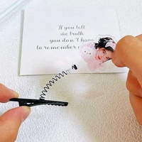 Épingles à cheveux en acrylique personnalisées pour bricolage Épingles à cheveux élastiques colorées pour les fans de Kpop Idol Accessoires imprimés UV pour les fêtes d'anniversaire