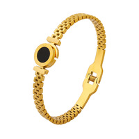 Ensemble de bijoux en zircon plaqué or pour femmes, collier, boucles d'oreilles, bracelet, bracelet, double anneau, tendance