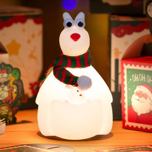 Lámpara de noche de silicona con forma de canguro, pequeña y adorable, para la habitación de bebés y niños, suave, recargable por USB, con logotipo personalizado, luz LED. - Product Image 2