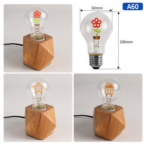 カスタムDIY形状テキスト電球フィラメントクリエイティブクリスマス装飾E27ネジ式ベーススモークガラス<span class=keywords><strong>LED</strong></span>電球IP33定格調光可能 - Product Image 6