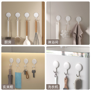 Ganchos Adhesivos de Plástico de Alta Resistencia, Carga de 1-3 kg, para Cocina y Baño, Montaje en Pared sin Taladro, Sin Residuos - Product Image 3