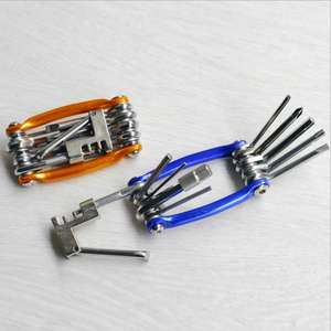 11 en 1 Kit d'outils de réparation de vélo de vélo multifonctionnel ensemble clé hexagonale pliante outil Portable équipement de réparation de cyclisme de montagne - Product Image 4
