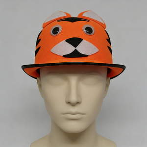 Sombreros Redondos con Personajes de Animales para Niños, Amarillo Verde, Otoño Invierno, Sombrero Festivo para Fiestas, Unisex - Product Image 4