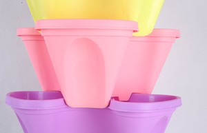 Pot de fleur de plantation en plastique de culture de légumes de <span class=keywords><strong>fraise</strong></span> pp tridimensionnel empilable de haute qualité pour balcons - Product Image 6