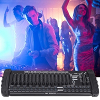 Consola de Iluminación Profesional DMX 384B, Controlador Inteligente con MIDI y Micrófono para Fiestas en Casa, Discotecas, Bares, Eventos, Espectáculos