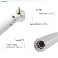 Turbine dentaire à LED à fibre optique haute vitesse, mini, 45 degrés, pour coupleur KAV0, outils dentaires K9/9000L, homologation CE