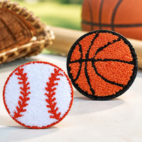 Patch brodé chenille personnalisé pour le sport, basketball, baseball, appliqué thermocollant