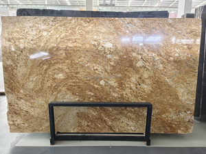 Imperial Vàng <span class=keywords><strong>Granite</strong></span> tấm tự nhiên vàng vàng đánh bóng tường gạch lát sàn cho nhà bếp bàn Vanity Tops hiện đại hoàng gia - Product Image 2