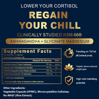 Capsules de soutien des glandes surrénales et d'aide au sommeil apaisant à l'Ashwagandha pour la relaxation et un sommeil réparateur – Capsules d'Ashwagandha KSM-66
