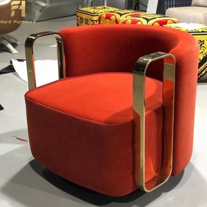 High End Luxus Braun Leder Einzels tuhl Wohn möbel Stoff Arm Liegestuhl Für Wohnzimmer - Product Image 3