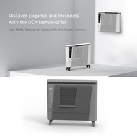 Déshumidificateur déshydratant DDV052EP avec télécommande compacte pour salon, réservoir antibactérien et drainage continu