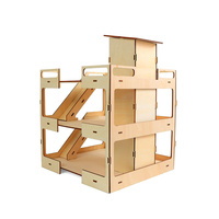 Modèles de maisons en bois de haute qualité Kits de modèles de maisons en bois DIY Jouets éducatifs artisanaux en gros Modèles de maisons amusants Puzzles 3D