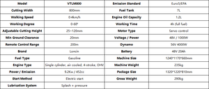 <span class=keywords><strong>Tondeuse</strong></span> robot intelligente télécommandée à braquage zéro 60 Slopes VTLM800, qualité industrielle, moteur 4 temps, largeur de coupe 800 mm, <span class=keywords><strong>pièces</strong></span> de rechange - Product Image 6