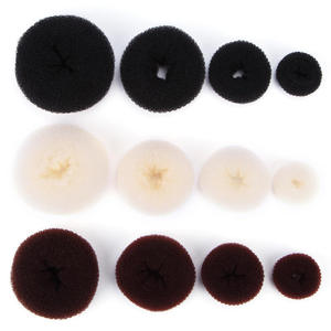 <span class=keywords><strong>Moldeador</strong></span> de nailon medio para mujer, accesorio para el cabello, Donut bollo de corto y fino, rodillo para el cabello con estilo a temperatura fría - Product Image 2