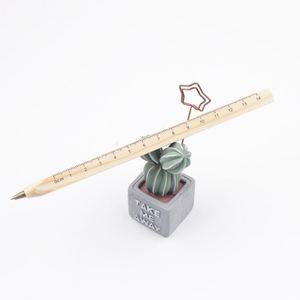 Papelería de Estilo Nuevo, Regla de Madera Hecha a Mano, Diseño Ecológico, Manualidades, Bolígrafo Multifunción, Logotipo Personalizado, Negro/Azul - Product Image 5