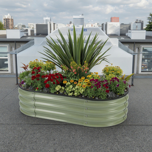 Scatole di fioriere in metallo zincato facilmente assemblate aiuole rialzate da giardino fiori di ortaggi Design per vivaio di piante paesaggistiche all'aperto - Product Image 5