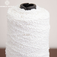 White Small Loop Fancy Yarn Tiny Uniform Loop Novelty Textured Yarn for Knitting Crochet Sweater Home Textile
