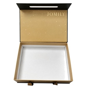 Boîte cadeau rigide en forme de livre avec logo personnalisé, estampage à chaud, poignée et fermeture magnétique, emballage en papier pour cadeaux d'affaires, souvenirs, OEM - Product Image 3