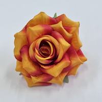 Fleurs artificielles en forme de rose, têtes de fleurs de 9 cm, fleurs individuelles en soie, pour allées de mariage, décorations murales, Saint-Valentin