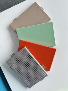 Panneau de placage en alliage d'aluminium personnalisé avec revêtement en PVDF Façade extérieure en tôle d'aluminium pour revêtement mural décoratif - Product Image 2