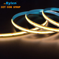 IP20 10mm Cob şerit su geçirmez açık alan aydınlatması 5 metre 90 ° 3 yıl garanti çift renk akıllı CCT LED şeritler toptan Shenzhen RTS