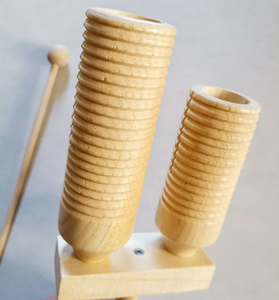 Wholesale Wooden Bangzi Double Sound Tube <b>Musical</b> <b>Instruments</b> Wooden Bangzi Double Sound Tube Percussion for Kids Music Teaching - Product Image 2