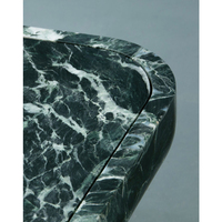 Élégant sculptural Verde Alpi base en marbre café de luxe conception de table à thé bureau personnalisé poste vert Table basse en marbre