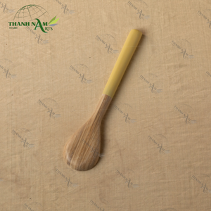 Venta al por mayor de accesorios de cocina de bambú duraderos, utensilios de ensalada de brillo dorado, vajilla para servir la cena, restaurante - Product Image 3