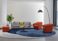 Fauteuil lounge moderne et élégant à une seule jambe, avec logo personnalisé, design modulaire en tissu, idéal pour bureau, hall, appartement, école, hôtel