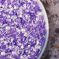 100G essbare Streu sel gemischt für Eis/Kuchen/Cupcake Dekoration Valentinstag Pink Sprinkle