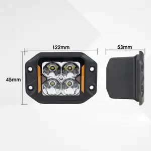 New Design 3 Inch Waterproof LED Work Light Automotive Accessories 20W White Coloured Amber DRL LED General Purpose Work Lights