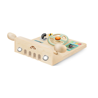 Volant et levier de vitesses interactifs en bois pour simulateur de conduite de voiture, tableau de bord sensoriel Montessori sans écran pour tout-petits