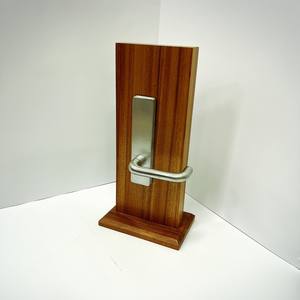 Ensemble de serrures à mortaise modernes pour porte d'entrée, plaque rectangulaire, levier chromé satiné, pour la sécurité des portes d'appartement - Product Image 3