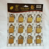 6 pièces en fer poli cadenas clé déverrouiller pas cher antivol ponçage cuivre peinture finition ouverture latérale serrure de porte en acier pour le marché chinois