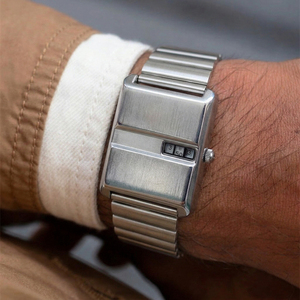 CILOA customizable square silver <b>watch</b> for men, trendy, fashionable, casual, 2026 new style, men's, waterproof quartz <b>watch</b> - Product Image 2