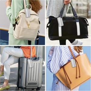 Étiquette à bagages personnalisée en aluminium, finition argentée polie, durable, accessoires de voyage pour l'identification des valises - Product Image 4