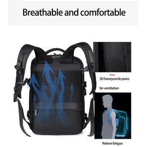 Borsa per Laptop di grande capacità Oxford borsone di espansione impermeabile con zaino per studenti con ricarica USB - Product Image 4