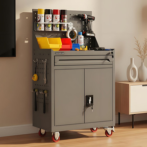 Heavy Duty 200kg Capacity <b>Tool</b> Cabinet Steel Rolling <b>Tool</b> <b>Trolley</b> with 1 Drawer and Lockable Storage System for Workshop - Product Image 5