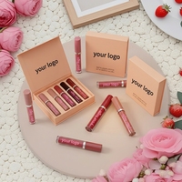 Vente en gros : Kit de fabrication de rouge à lèvres personnalisé, logo sur mesure, longue tenue, cosmétique végétalien, marque privée, rouge à lèvres liquide mat
