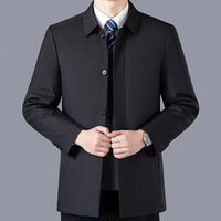 Vente en gros d'usine, veste bomber haut de gamme pour homme d'âge moyen et âgé, printemps automne, streetwear, bouton, haut décontracté