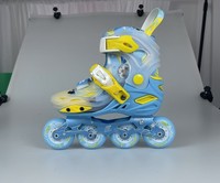 Patins à roulettes silencieux réglables Fellow Kinder avec roues en caoutchouc PP/PU pour enfants/adultes