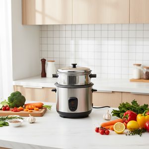 Autocuiseurs de riz professionnels 700W 1.8L à chauffage par plaque pour usage domestique et professionnel en cuisine, construction en acier inoxydable - Product Image 2