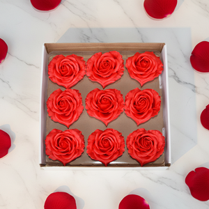 AM-SPHA06 Ammy - Caja <span class=keywords><strong>de</strong></span> 9 Piezas <span class=keywords><strong>de</strong></span> Cabezas <span class=keywords><strong>de</strong></span> Jabón en Forma <span class=keywords><strong>de</strong></span> Rosa <span class=keywords><strong>de</strong></span> 10 cm, Material para Manualidades, Ramo <span class=keywords><strong>de</strong></span> San Valentín - Product Image 1