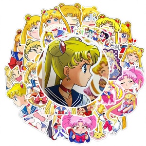 Autocollants PVC mignons de Sailor Moon pour filles, style graffiti, découpés, 3-6 cm, pour réfrigérateurs et bouteilles, décoration maison, autocollants anime - Product Image 1