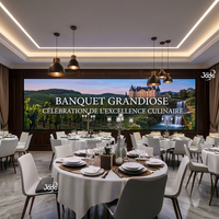 Layar LED Indoor Jode Full Color Seamless Video Wall Sign untuk Lobi Hotel, Aula Perjamuan, Gereja, Ibadah, TV, dan Komersial