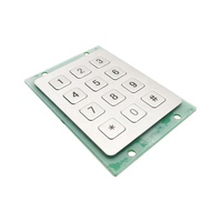 Clavier métallique étanche en acier inoxydable de qualité industrielle 4x3 à 12 touches pour armoire d'équipement terminal automatique et verrouillage par mot de passe