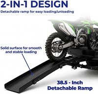 Porte-moto 602 avec rampe de chargement, capacité 500 lb, robuste, pour moto tout-terrain, support de remorque