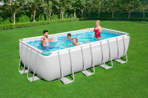 Piscina <span class=keywords><strong>Rectangular</strong></span> <span class=keywords><strong>Inflable</strong></span> <span class=keywords><strong>Bestway</strong></span> 56671 con Marco de Acero Sobre el Suelo - Product Image 2